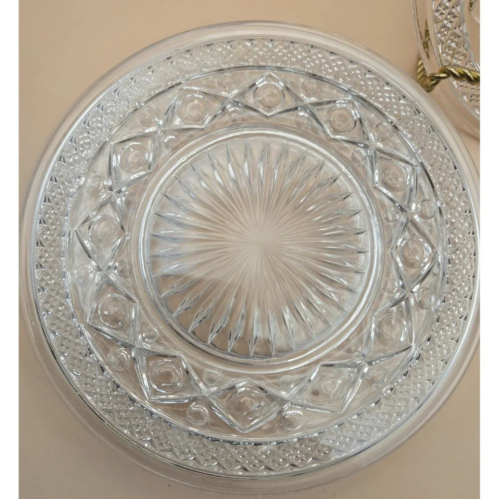 Vintage Glass Plates Imperial 4 